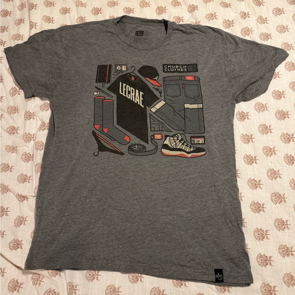 Lecrae - ‘Church Clothes’ Heather Gray Short Sleeve Tee with Vintage Graphic